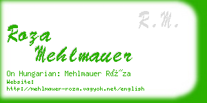 roza mehlmauer business card
